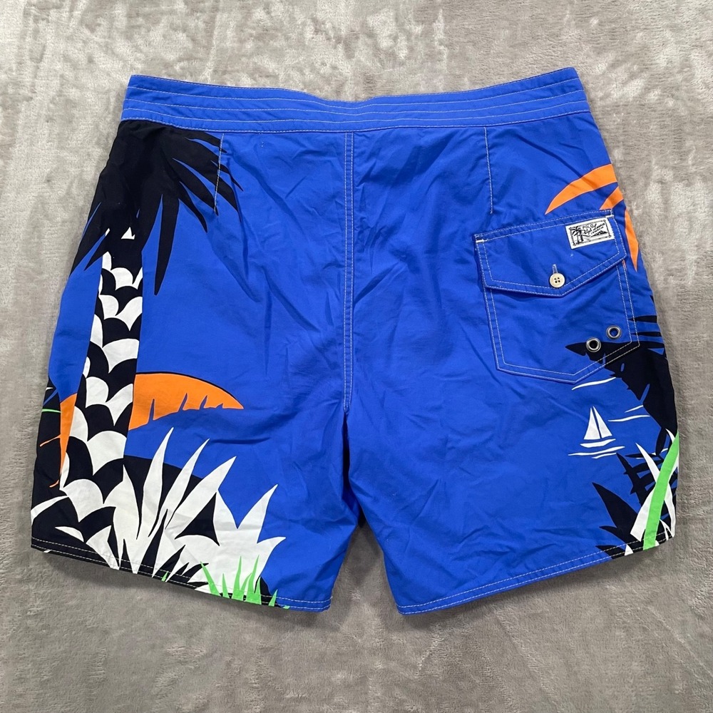 Polo Ralph Lauren Swim Trunks Mens 36 Blue - Picture 4 of 7